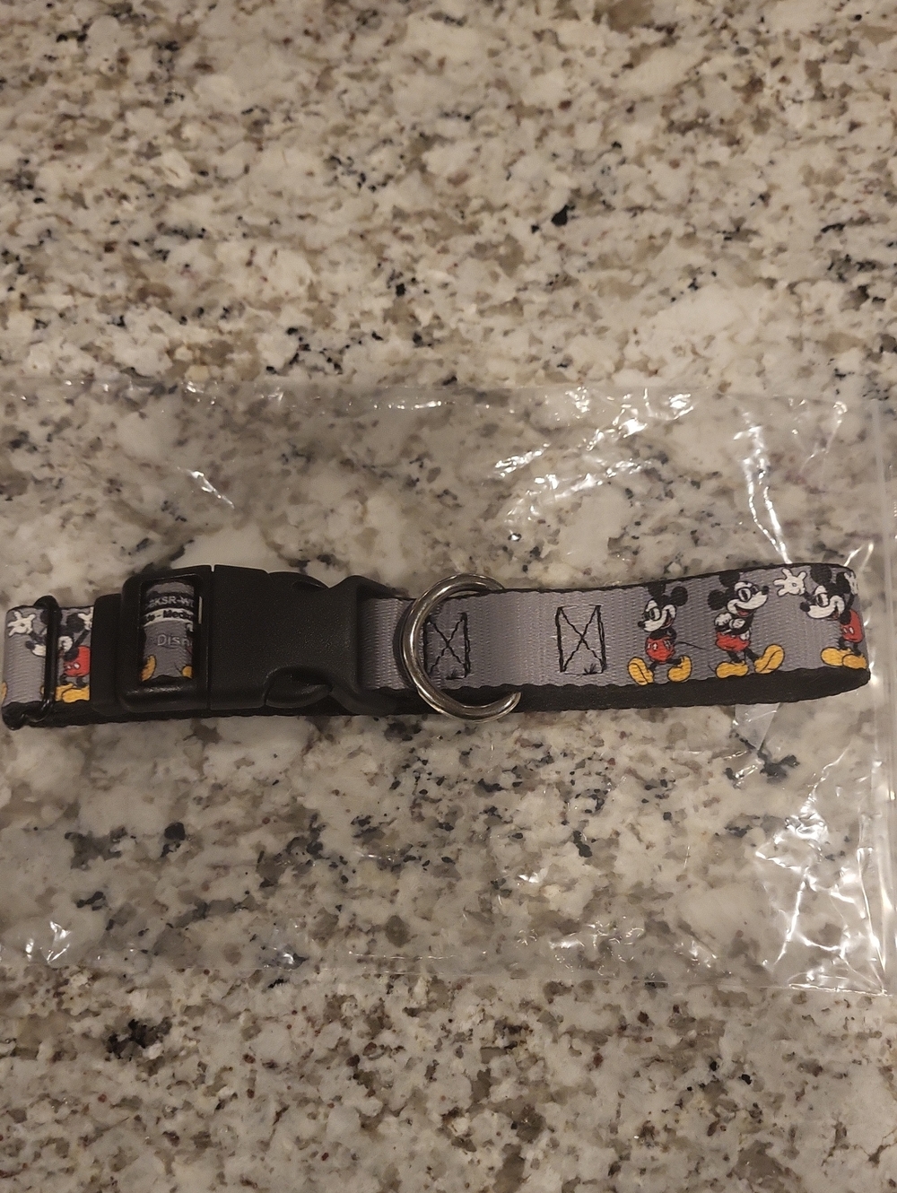 Disney Gray Mickey Mouse Adjustable Dog Collar